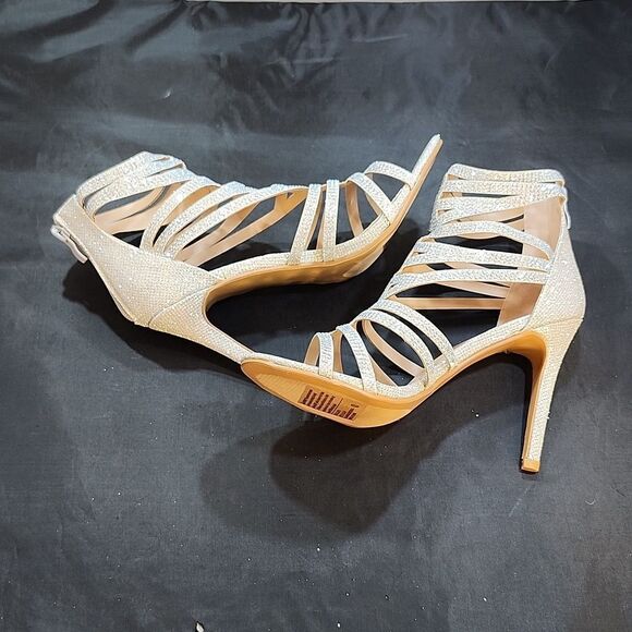 BRAND NEW FOREVER LILLI HIGH HEEL SHIMMER GLITTER WOMEN'S SANDAL - Picture 7 of 15